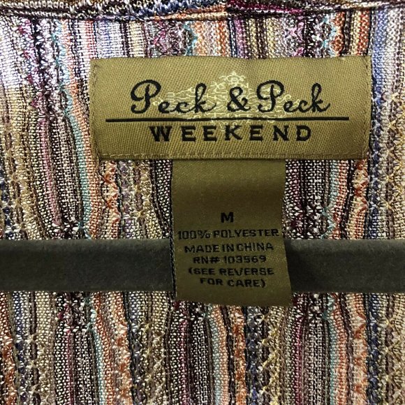 Peck & Peck Weekend Size Medium Open Cardigan - Picture 3 of 7